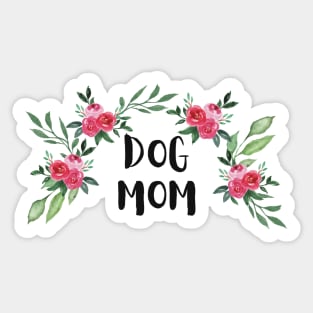 Floral Dog Mom Sticker